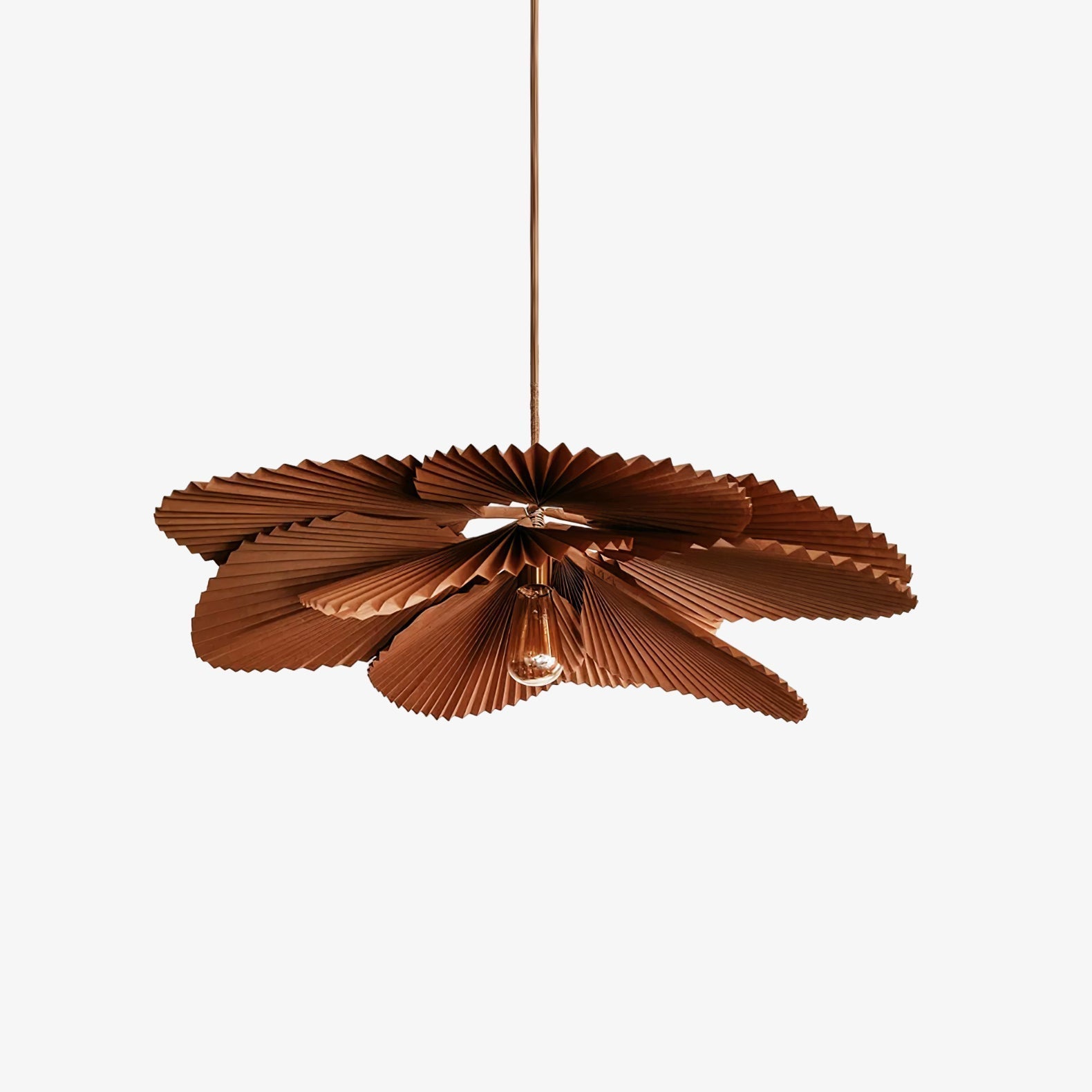 Lyra Folded Leaf Lotus Pendant Lamp Paper - Neutralighting