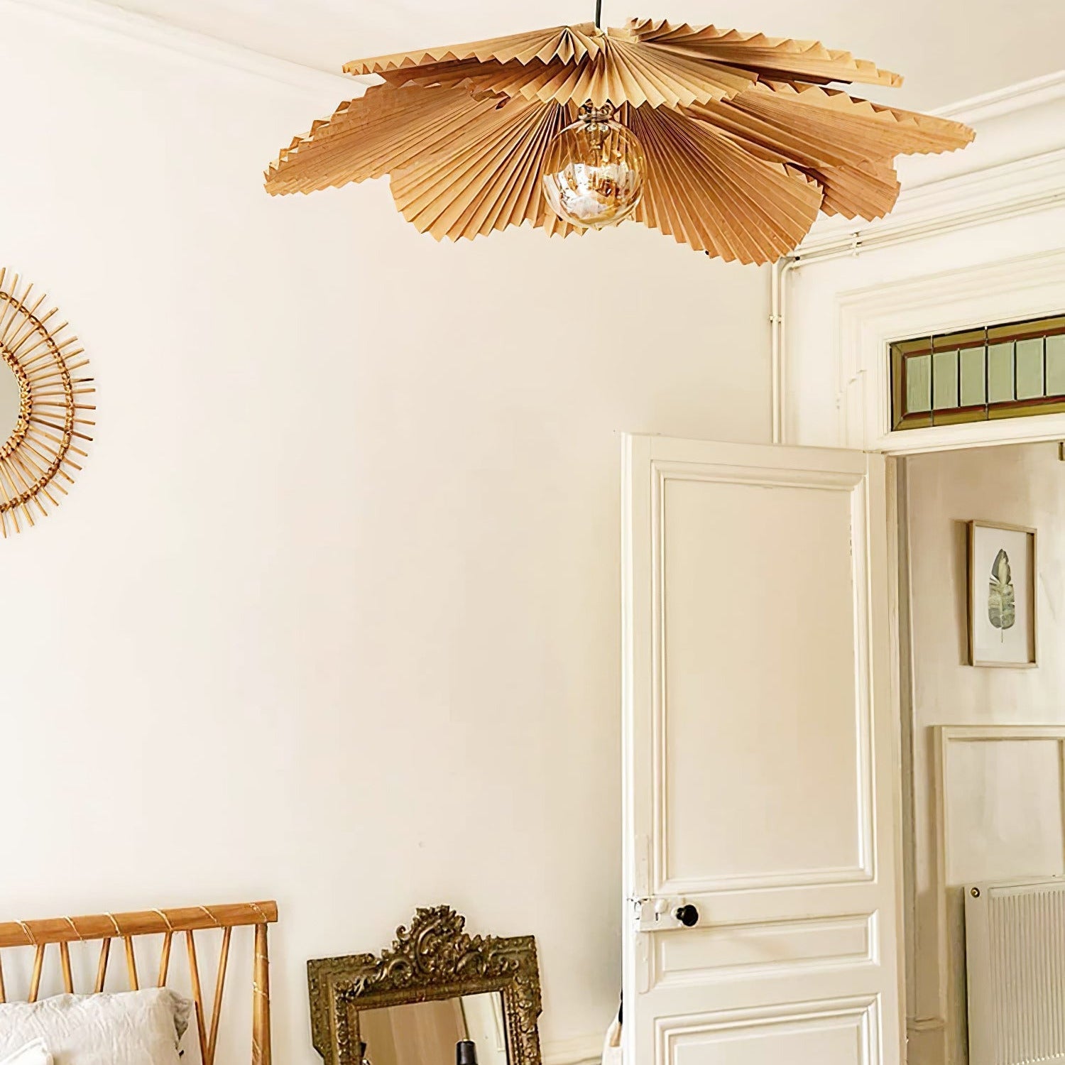 Lyra Folded Leaf Lotus Pendant Lamp Paper - Neutralighting