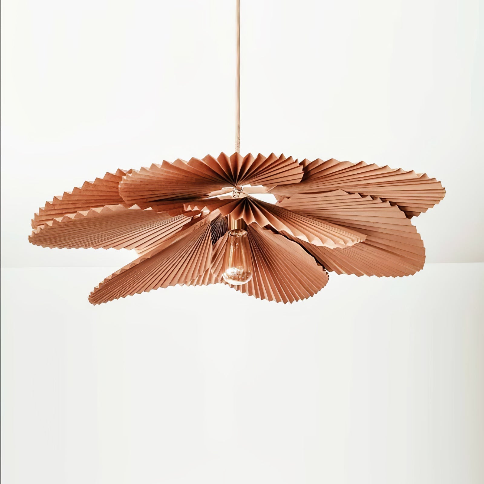 Lyra Folded Leaf Lotus Pendant Lamp Paper - Neutralighting