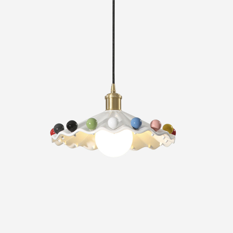 Pixen Wavy Ceramic Shade Pendant Lamp - Neutralighting