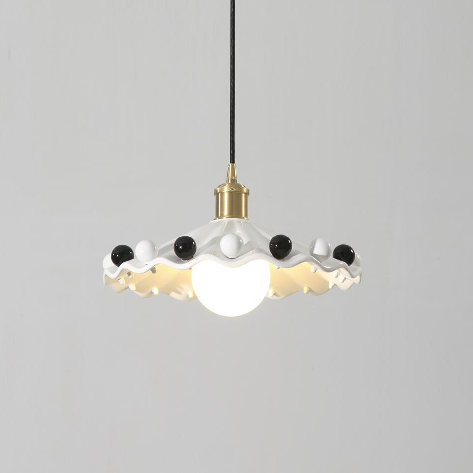 Pixen Wavy Ceramic Shade Pendant Lamp - Neutralighting