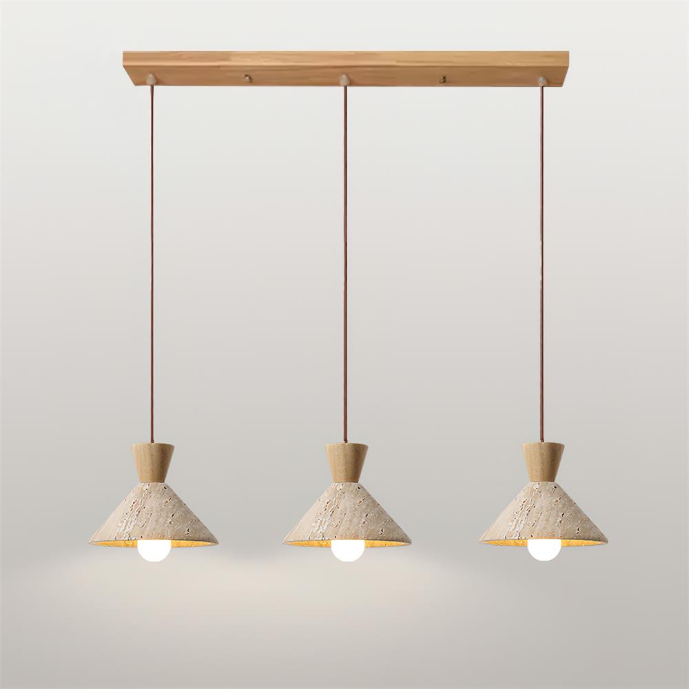 Ritta Travertine Pendant Lamp Hat Shape - Neutralighting
