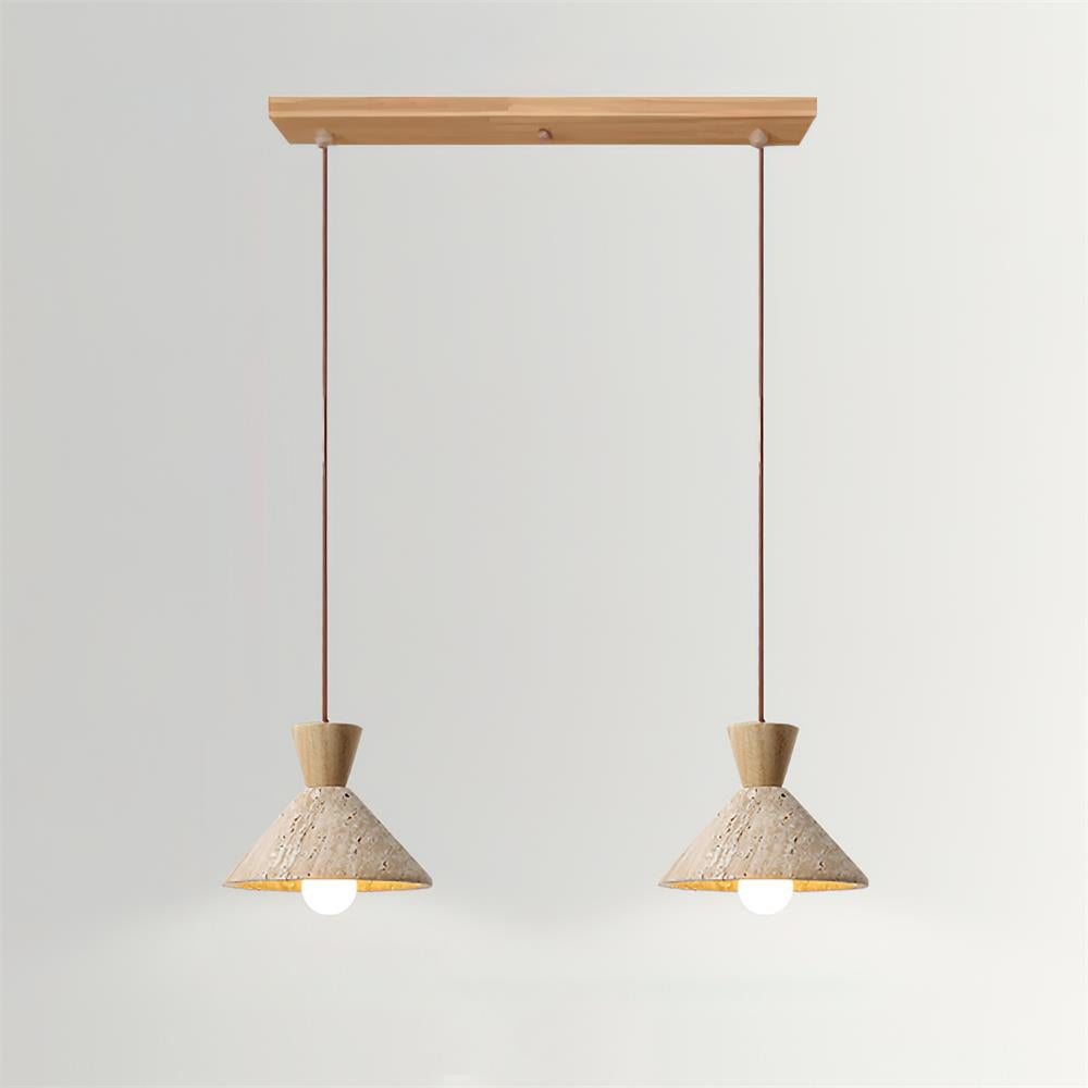 Ritta Travertine Pendant Lamp Hat Shape - Neutralighting