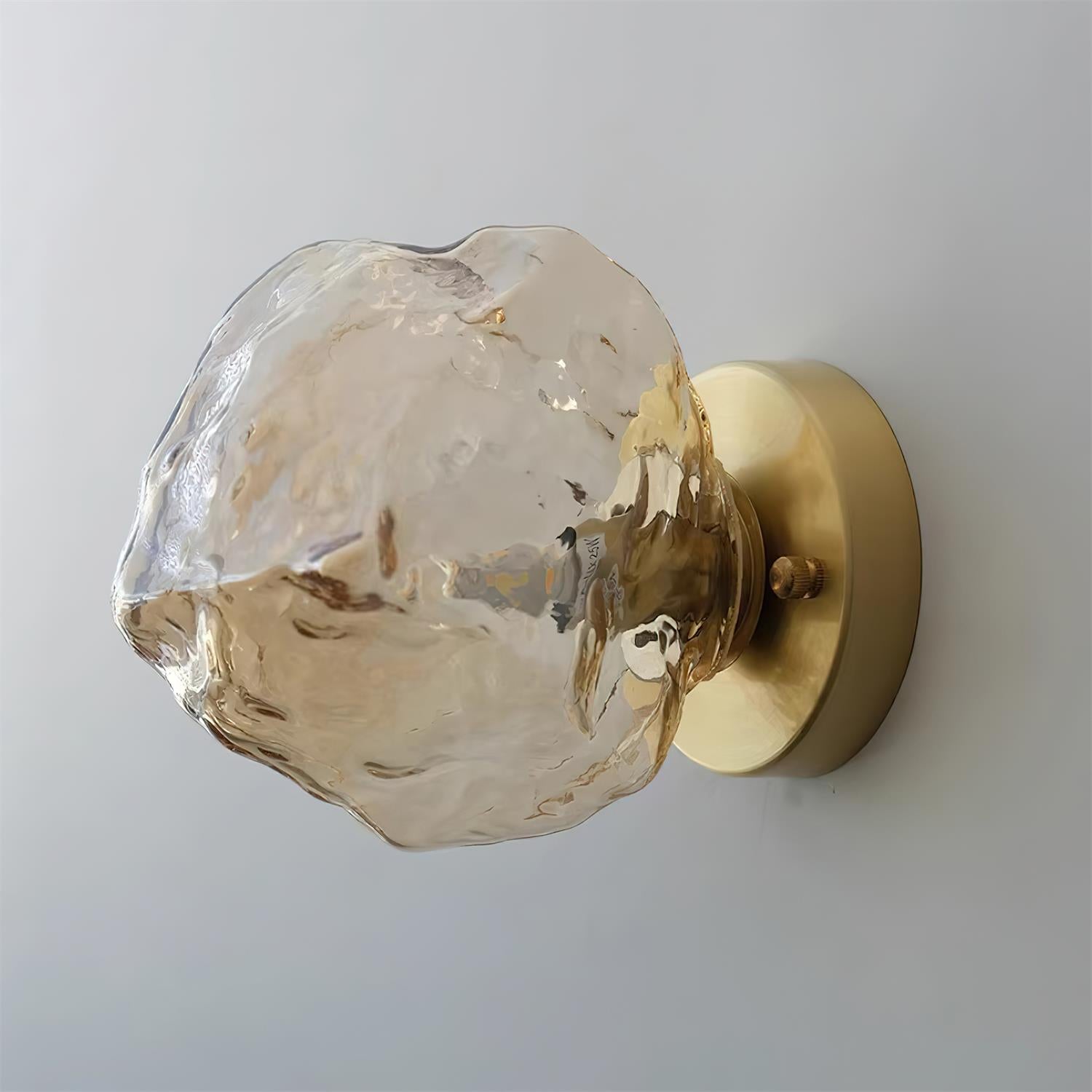 Gavli Textured Amber Glass Wall Lamp - Neutralighting