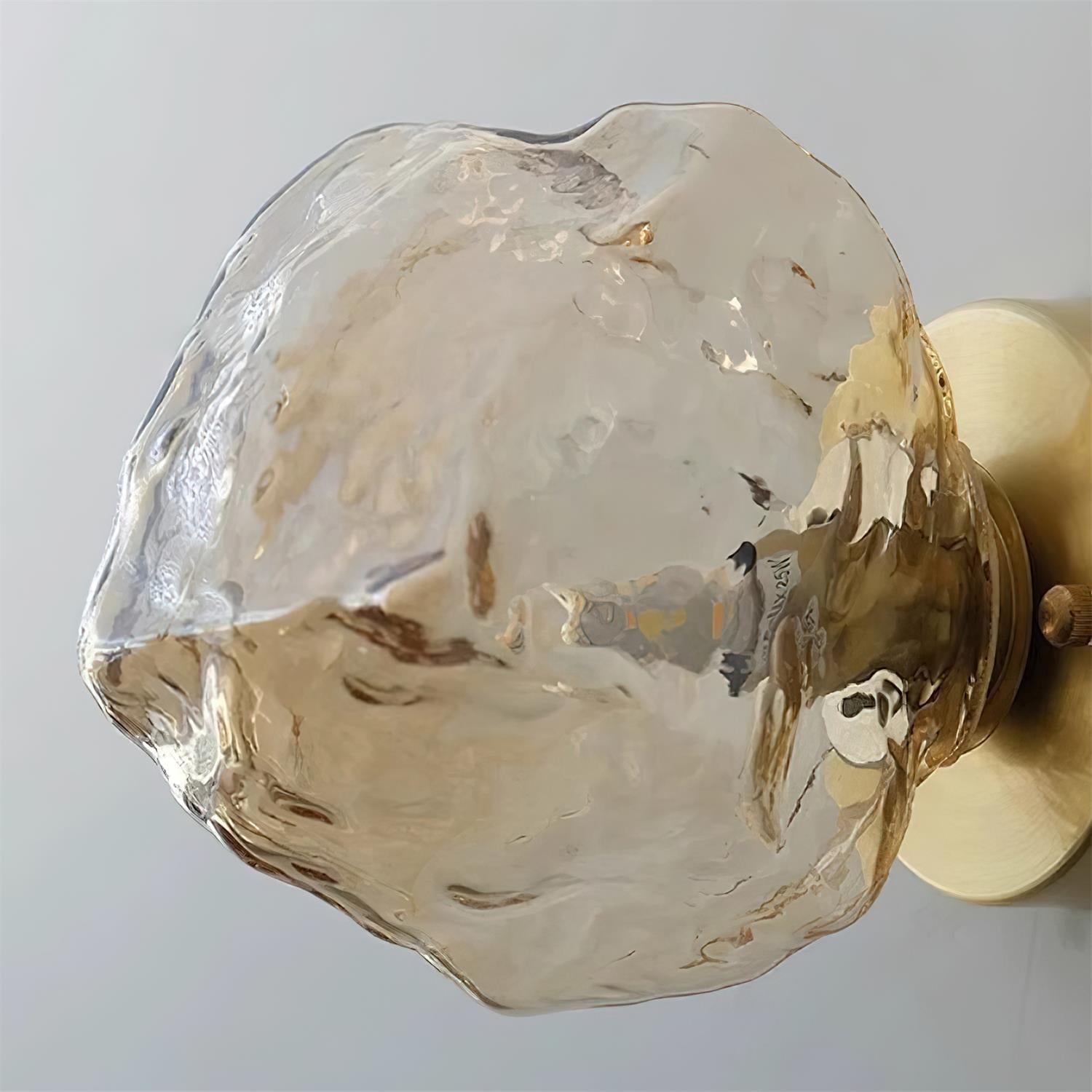 Gavli Textured Amber Glass Wall Lamp - Neutralighting
