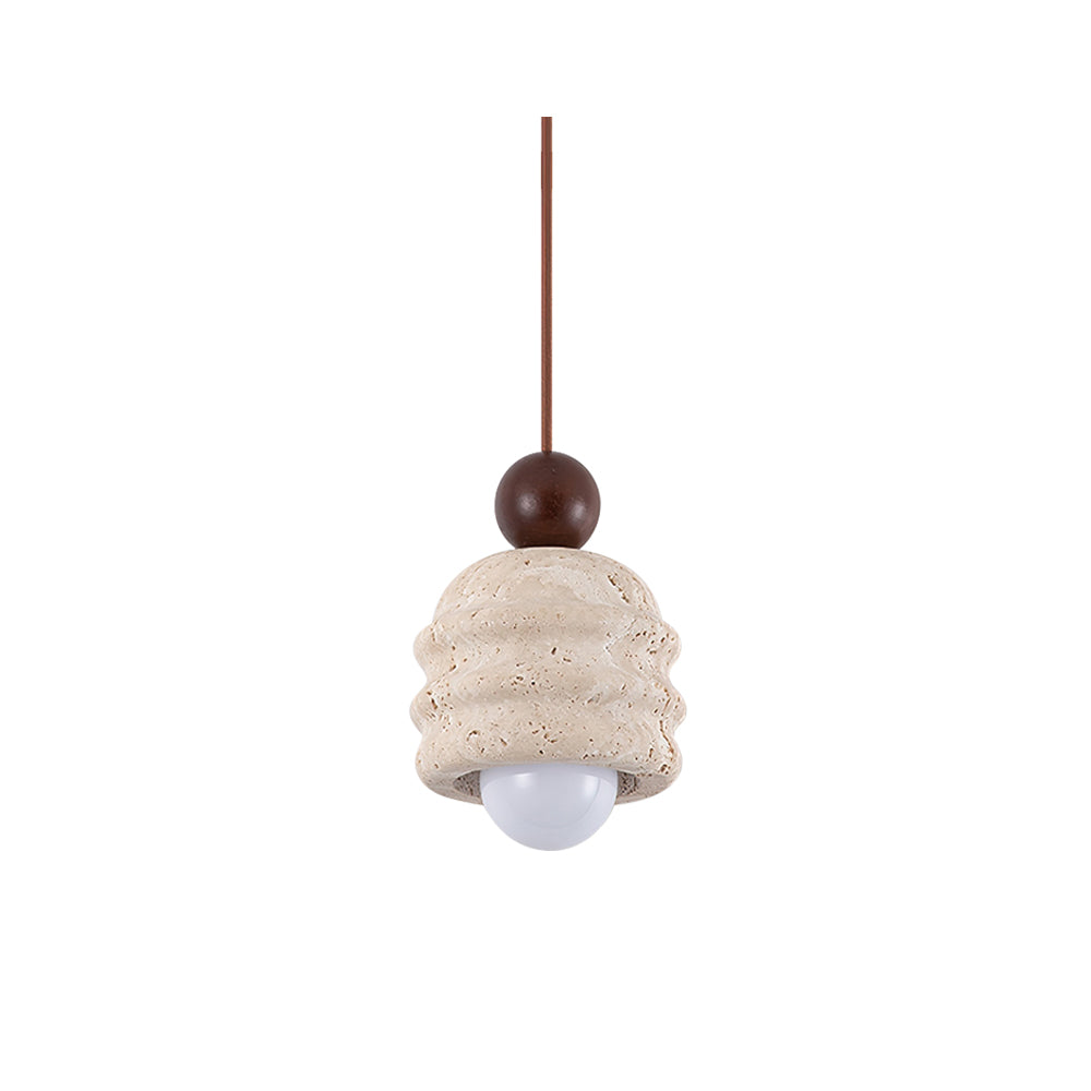 Ritta Travertine Ripple Pendant Light - Neutralighting