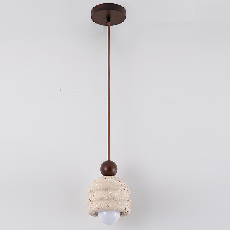 Ritta Travertine Ripple Pendant Light - Neutralighting