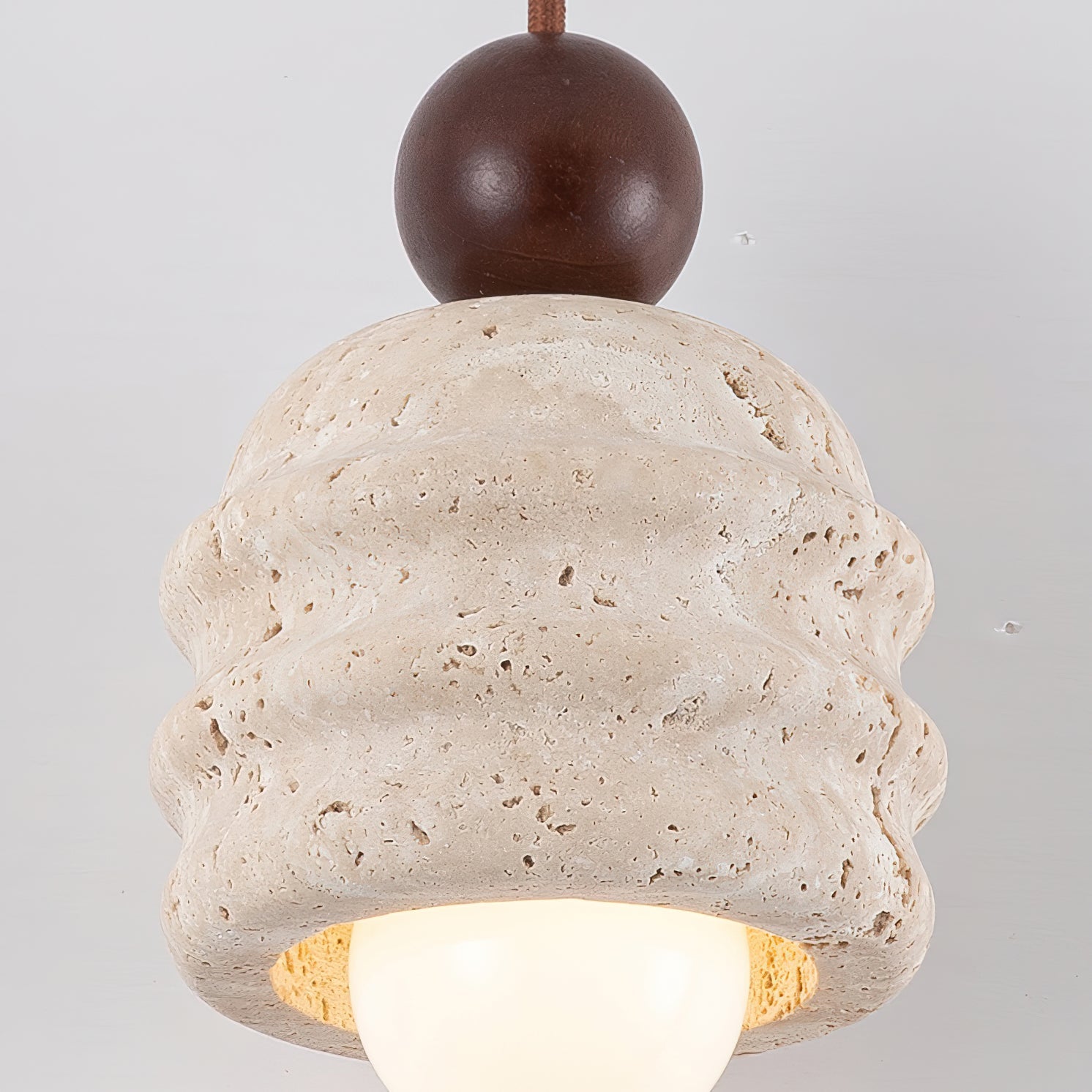 Ritta Travertine Ripple Pendant Light - Neutralighting