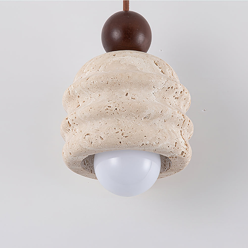 Ritta Travertine Ripple Pendant Light - Neutralighting