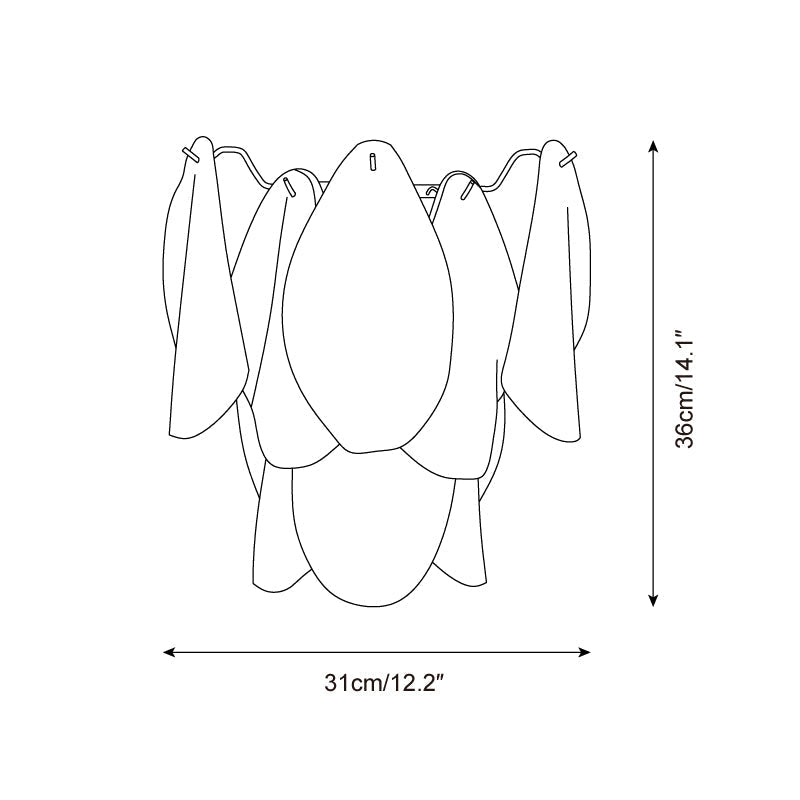 Opheli Petal Glass Wall Lamp - Neutralighting