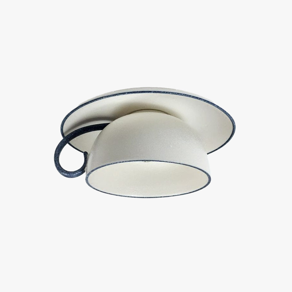Arisha Modern Glaze Cup Ceramic Flush Mount Ceiling Light Bedroom - Neutralighting