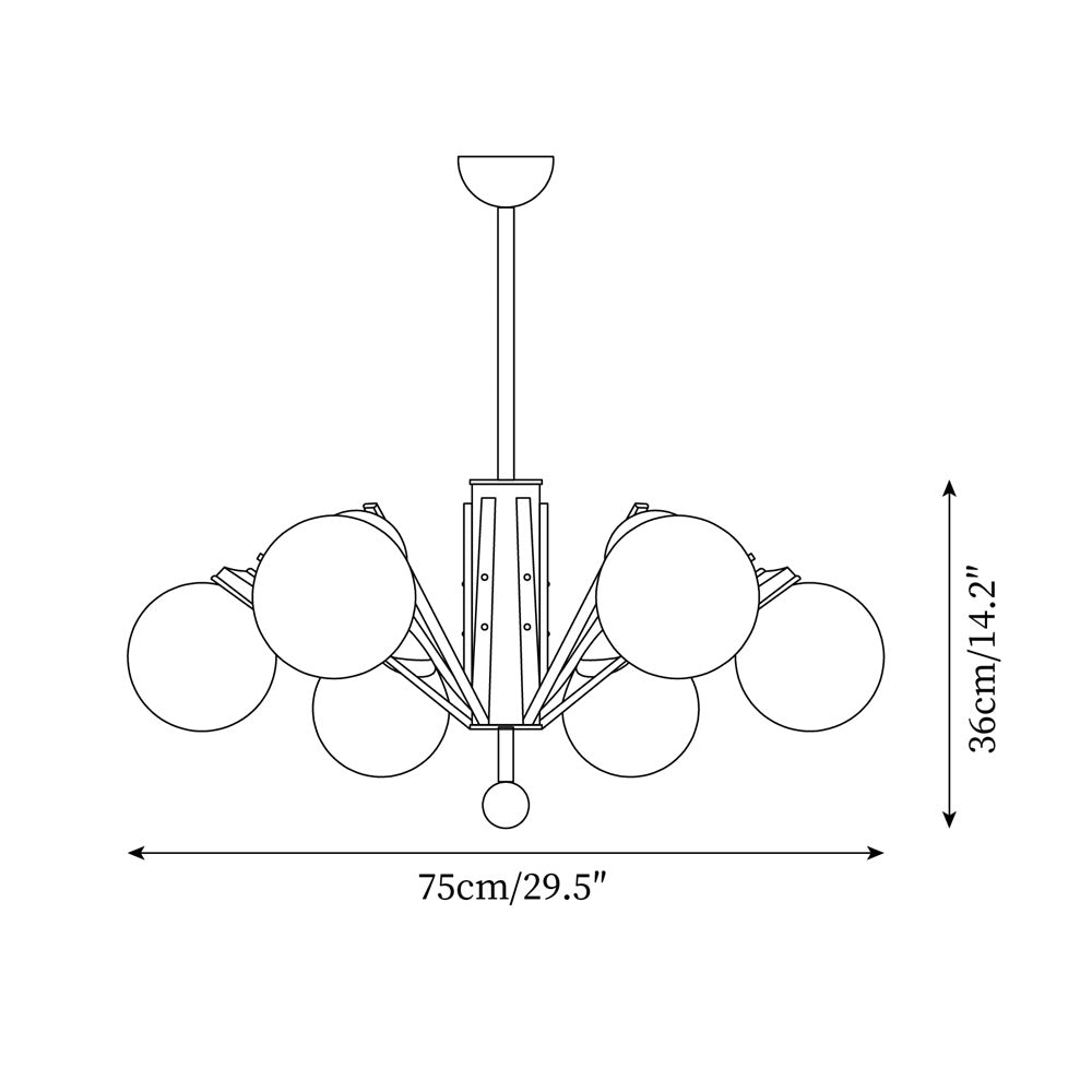 Orina Chandelier Mid-century - Neutralighting