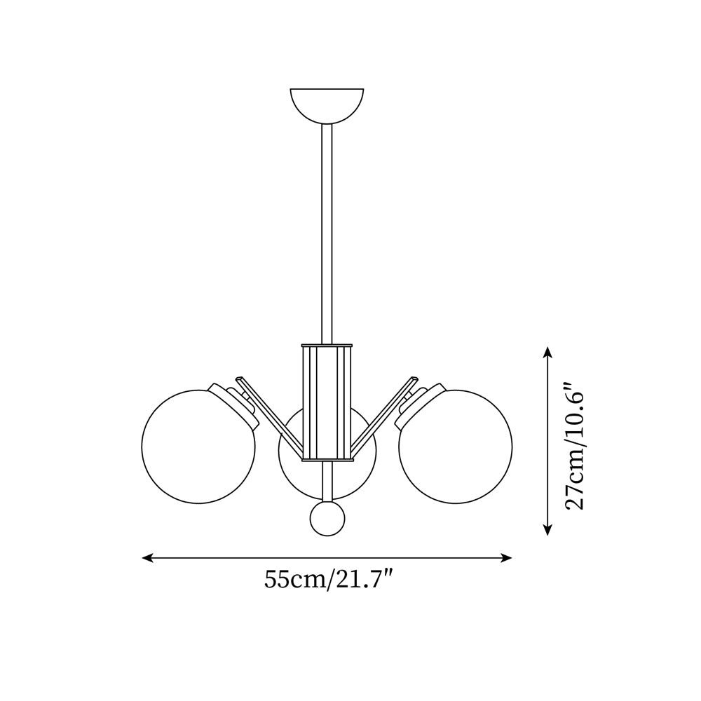 Orina Chandelier Mid-century - Neutralighting