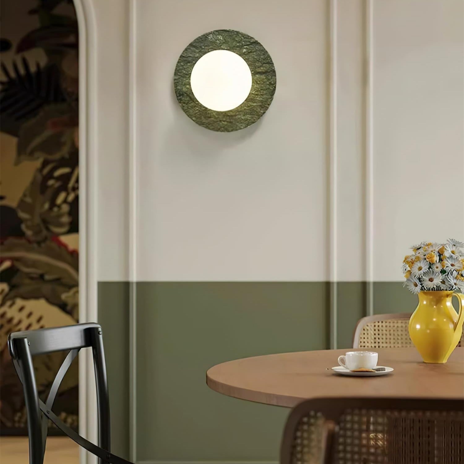 Enox Minimalist Globe Marble Wall Lamp