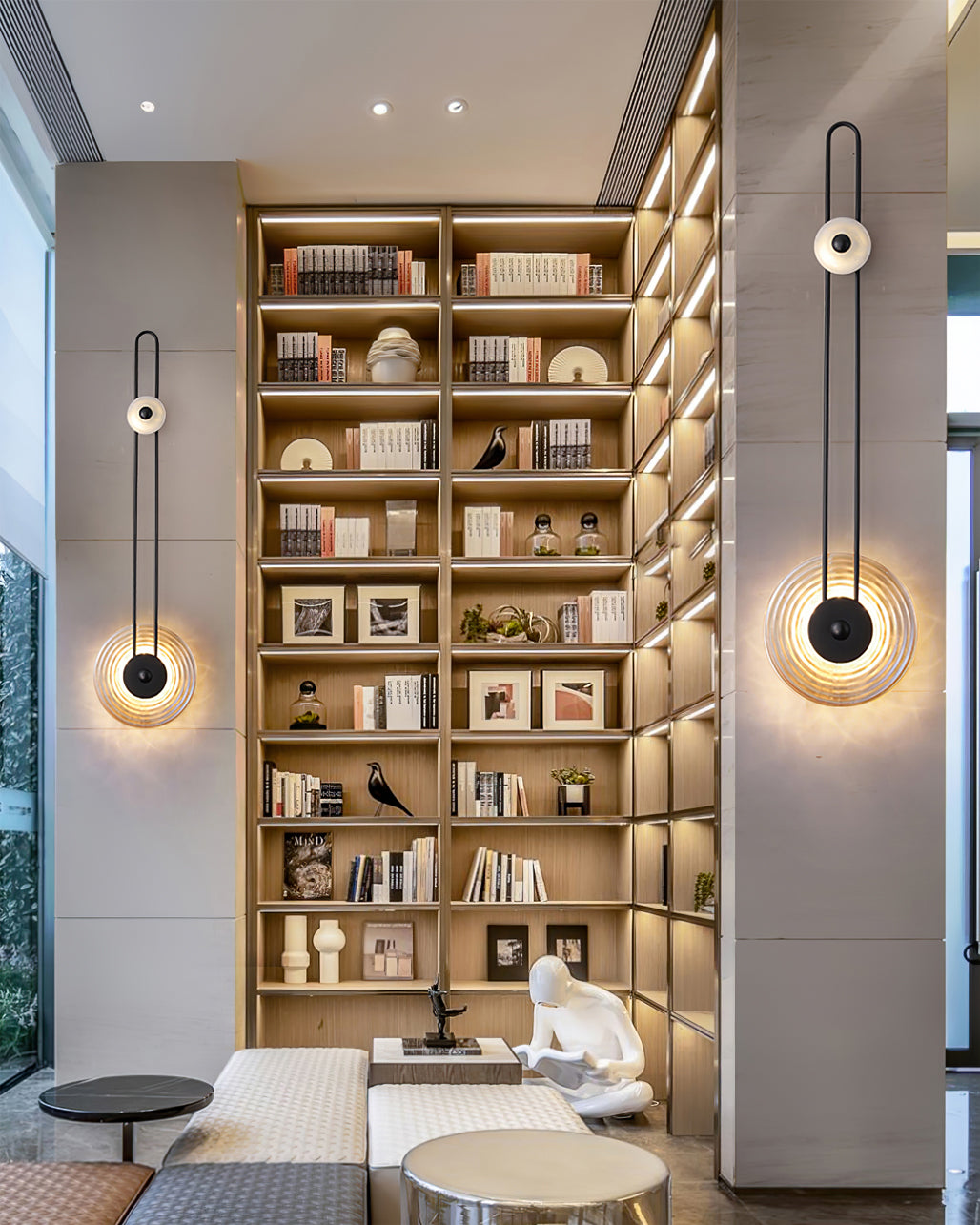 Gaia Wall Lamp Sculptural Geometry Alabaster - Neutralighting
