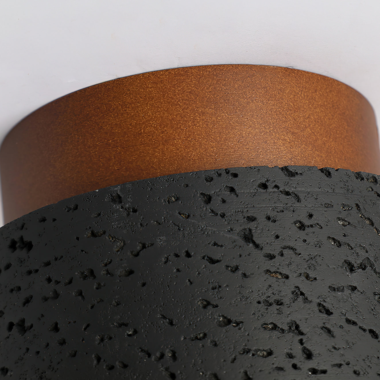 Ritta Sqaure&Round Ceiling Light Black& Yellow Travertine - Neutralighting