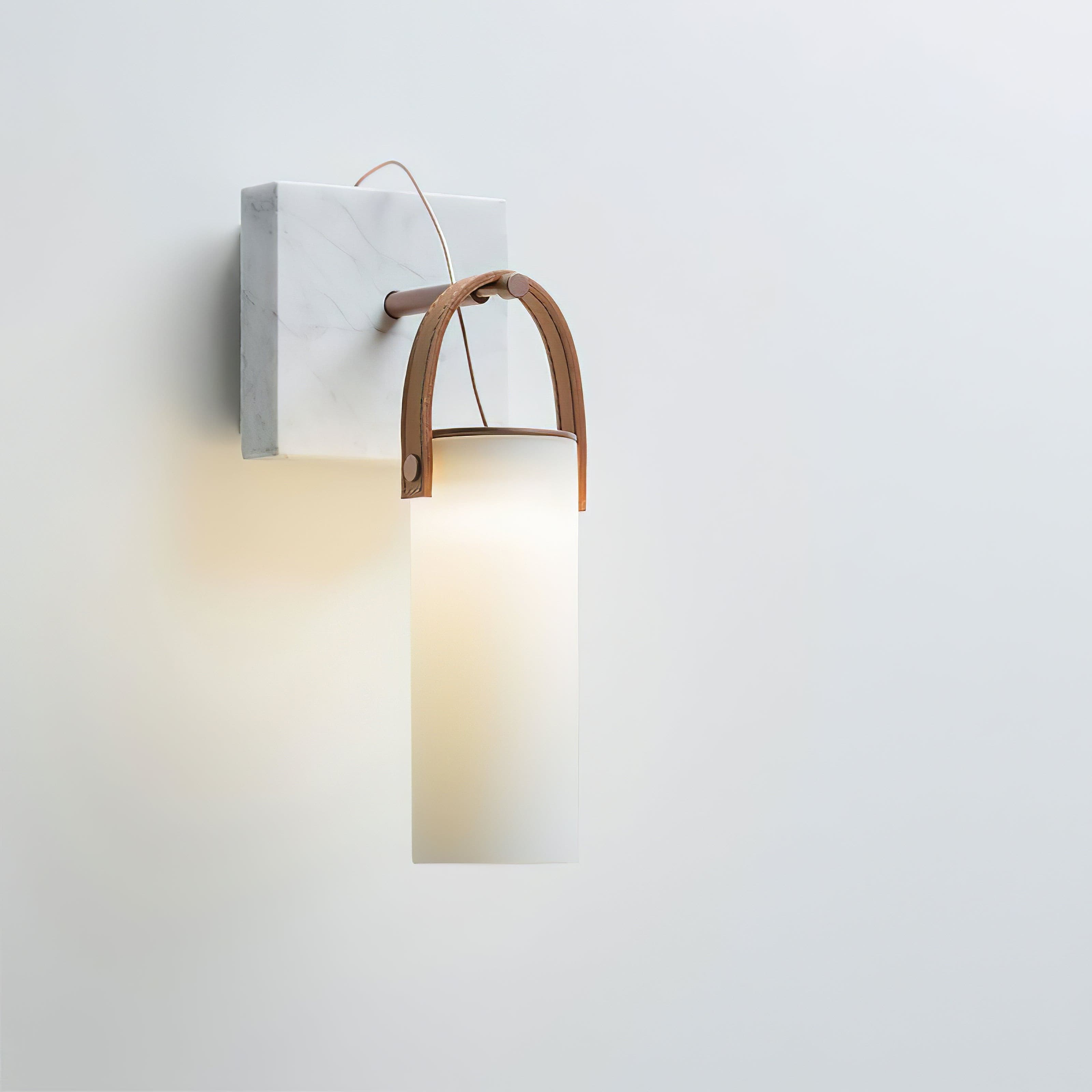Galerie Wall Lamp Fontana Glass Leather Marble - Neutralighting