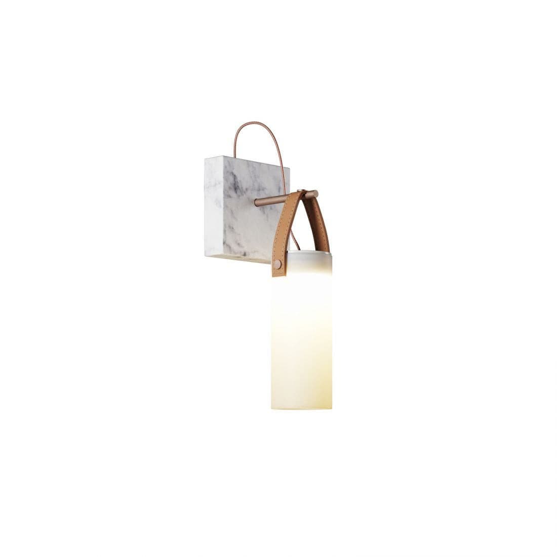 Galerie Wall Lamp Fontana Glass Leather Marble - Neutralighting