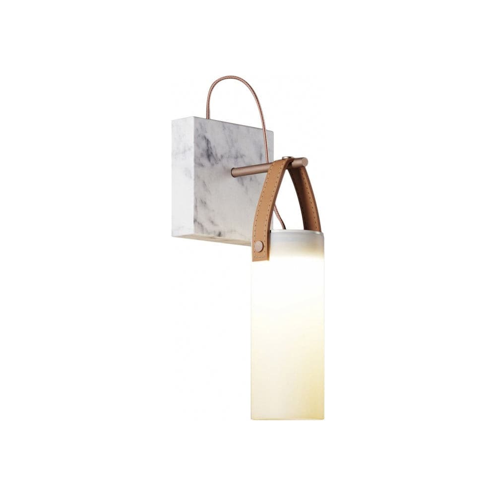 Galerie Wall Lamp Fontana Glass Leather Marble - Neutralighting