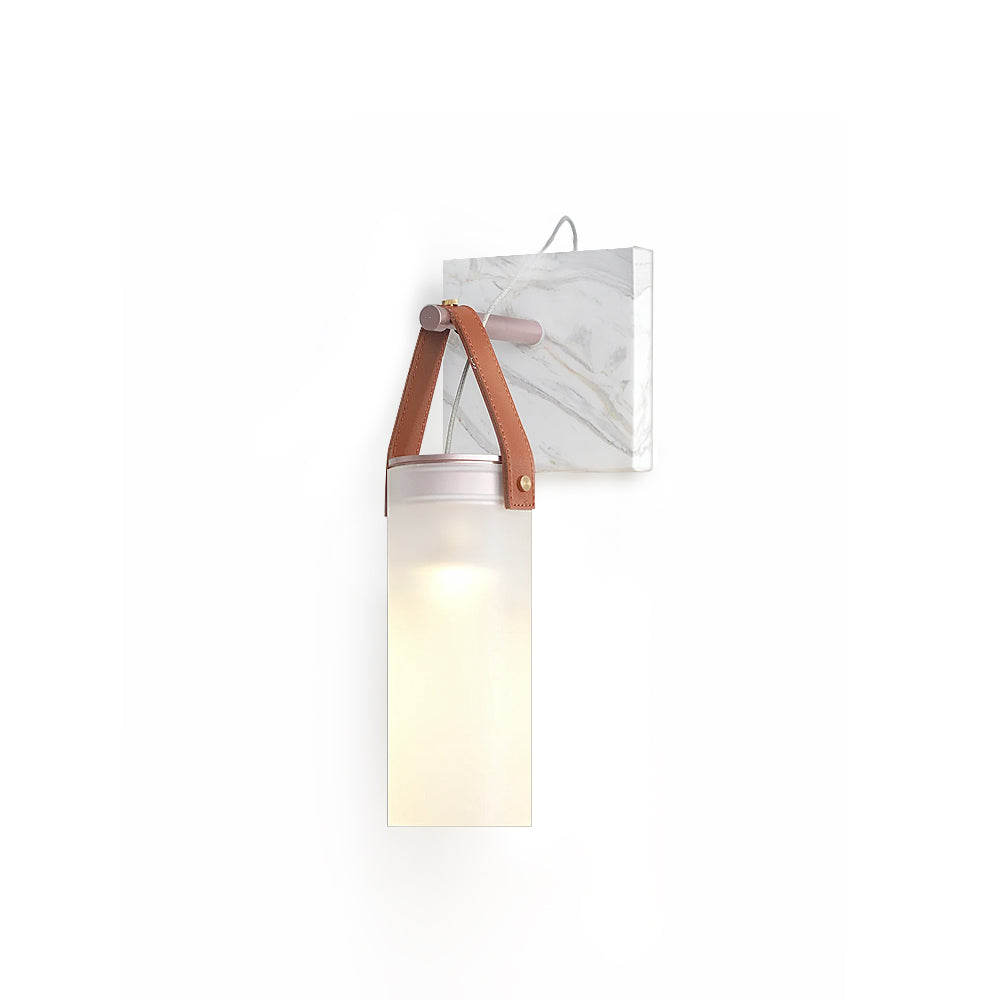Galerie Wall Lamp Fontana Glass Leather Marble - Neutralighting