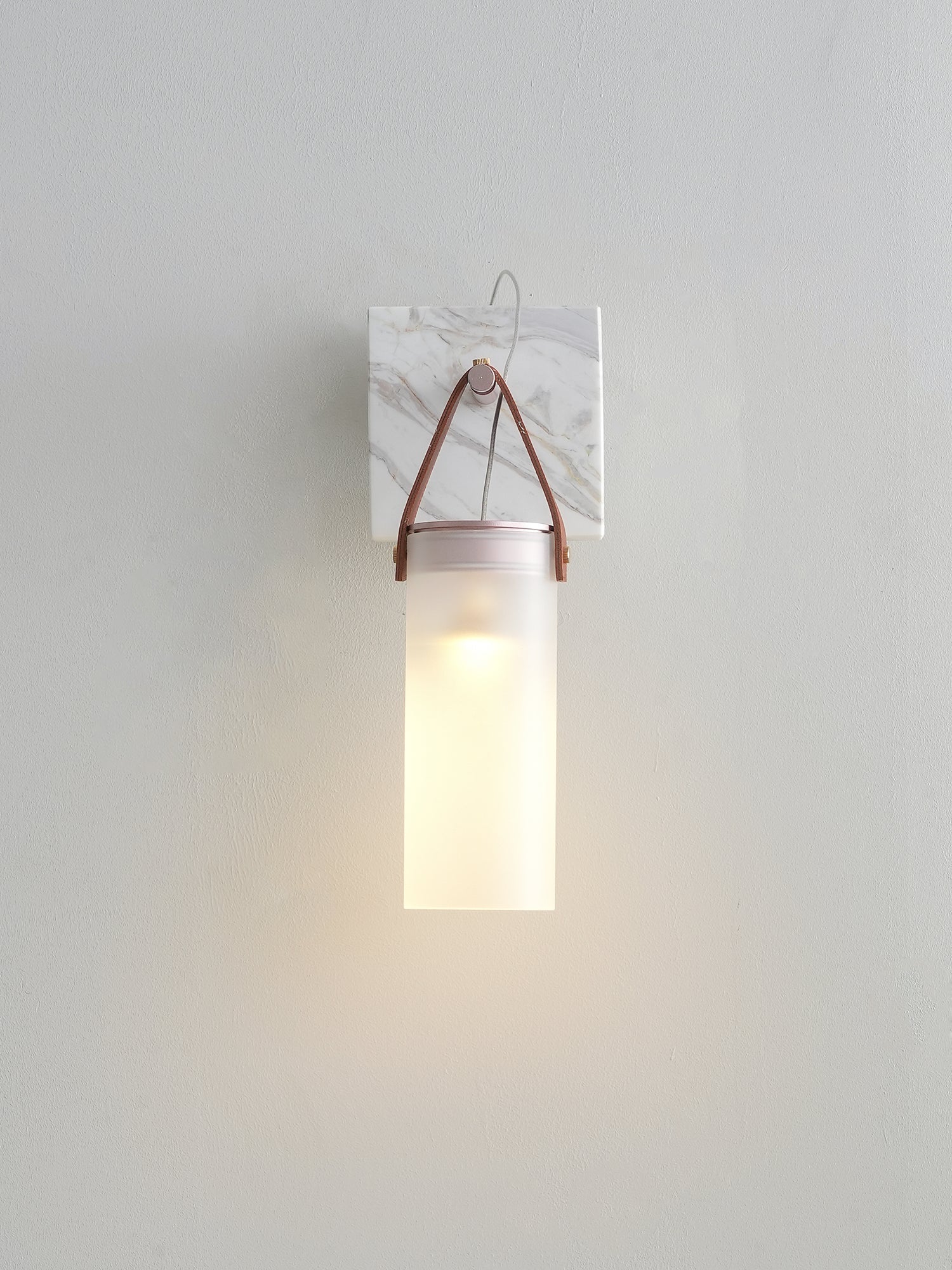 Galerie Wall Lamp Fontana Glass Leather Marble - Neutralighting