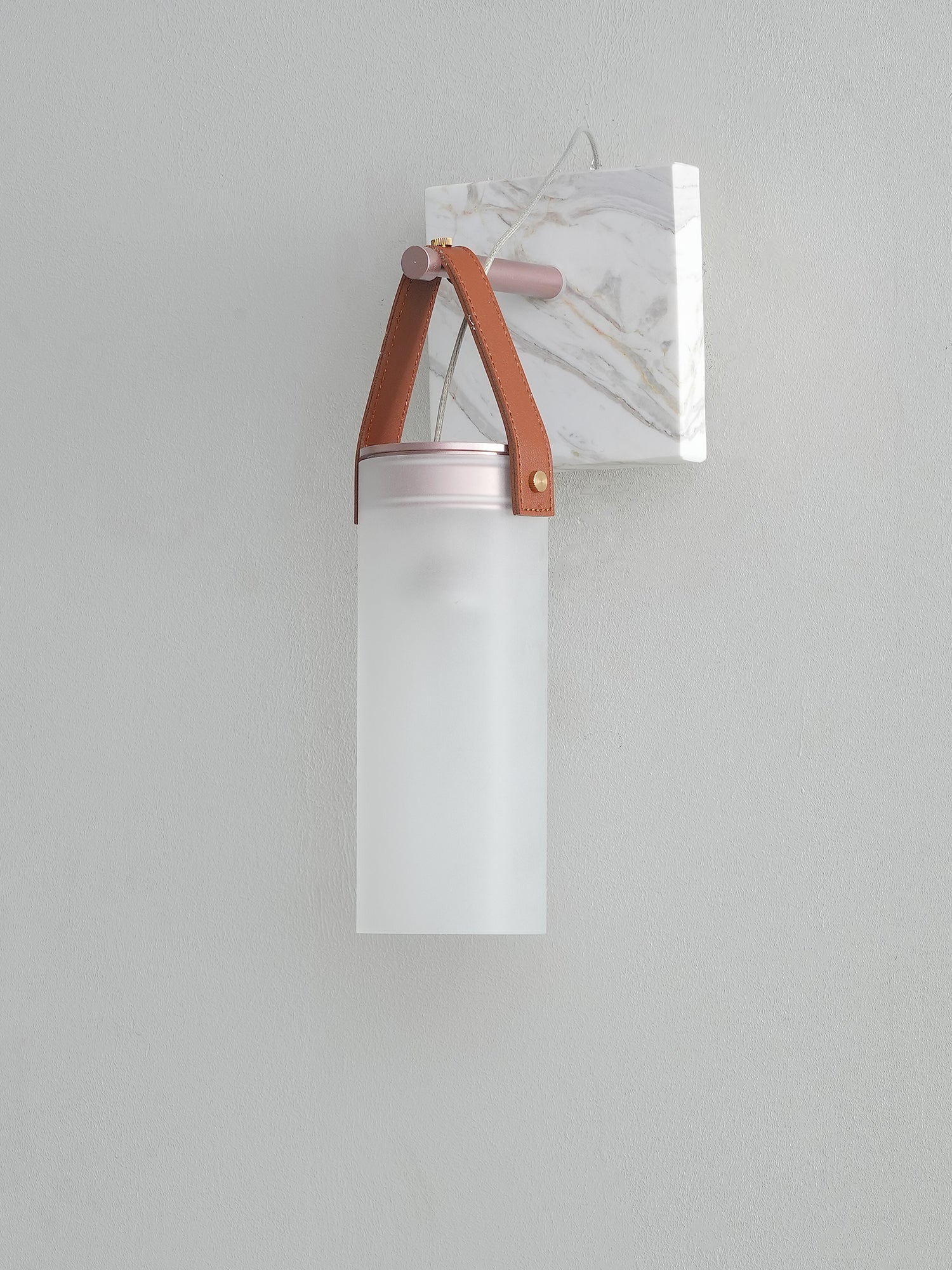 Galerie Wall Lamp Fontana Glass Leather Marble - Neutralighting