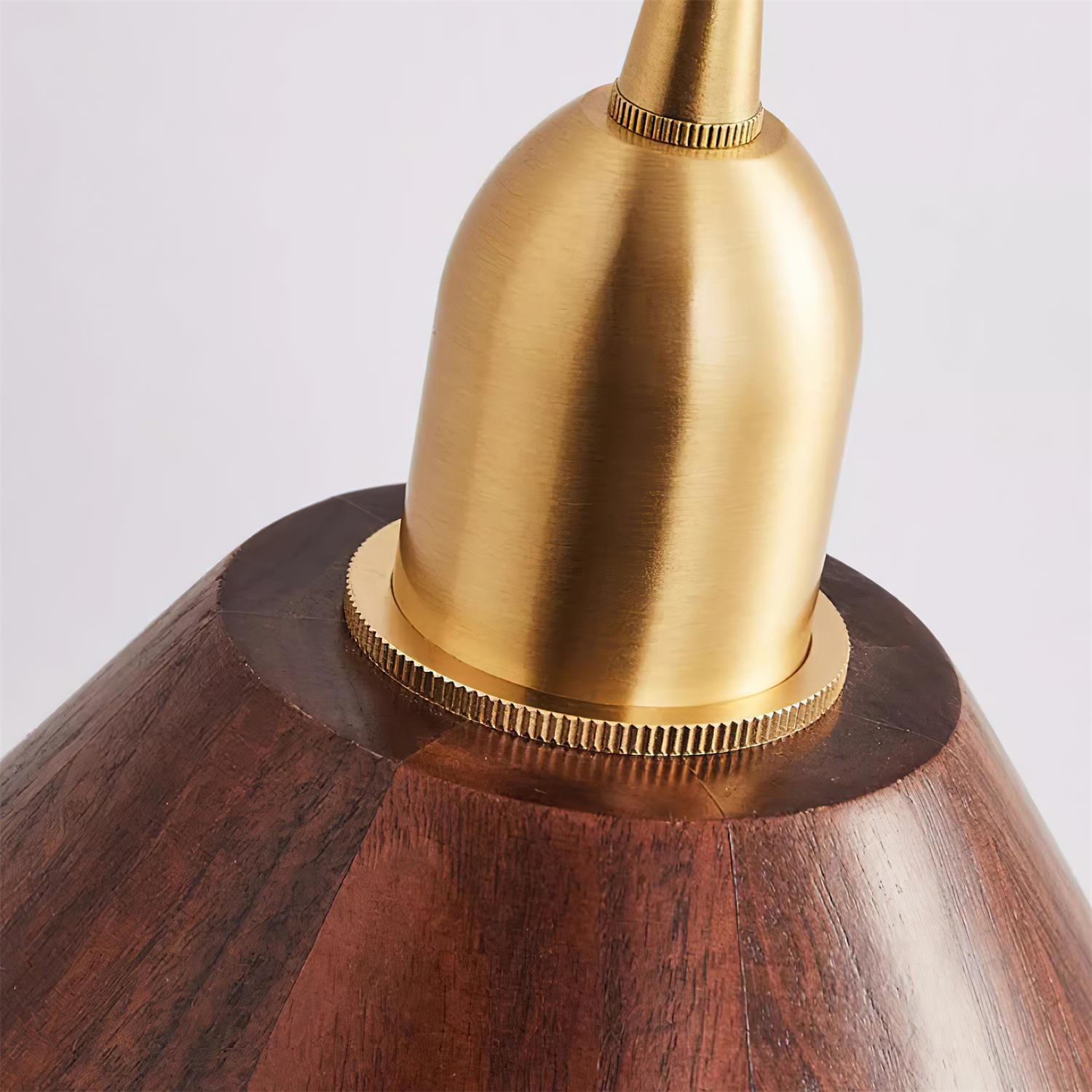 Wood Pendant Lamp Assorted Shapes in Solid Wood and Brass - Neutralighting