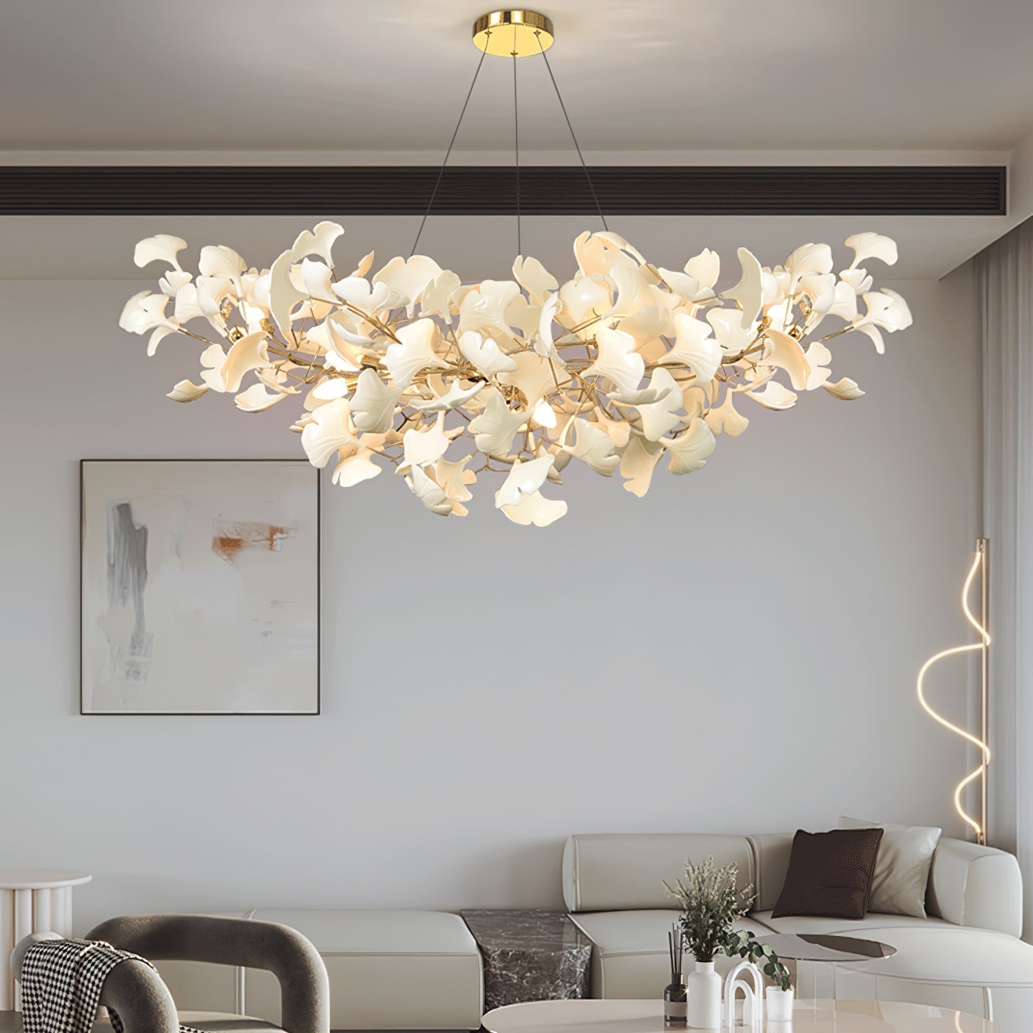 Metr Luxury Chandelier Ceramics Living Room U arc shape - Neutralighting