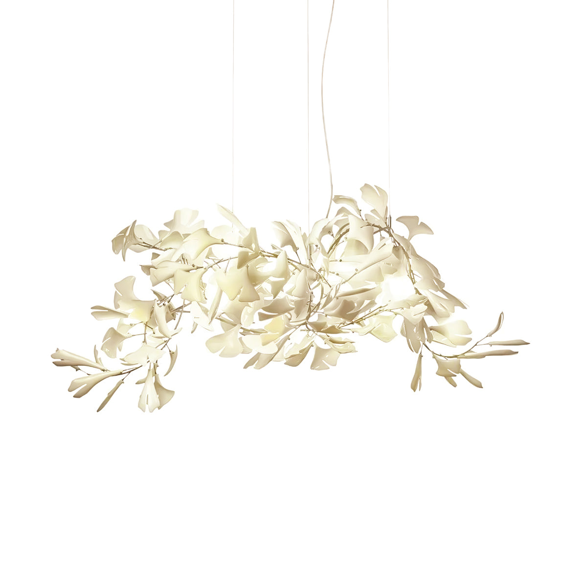 Olivia Ceramic Gingko Leaf Chandelier Organic Curves - Letslighting