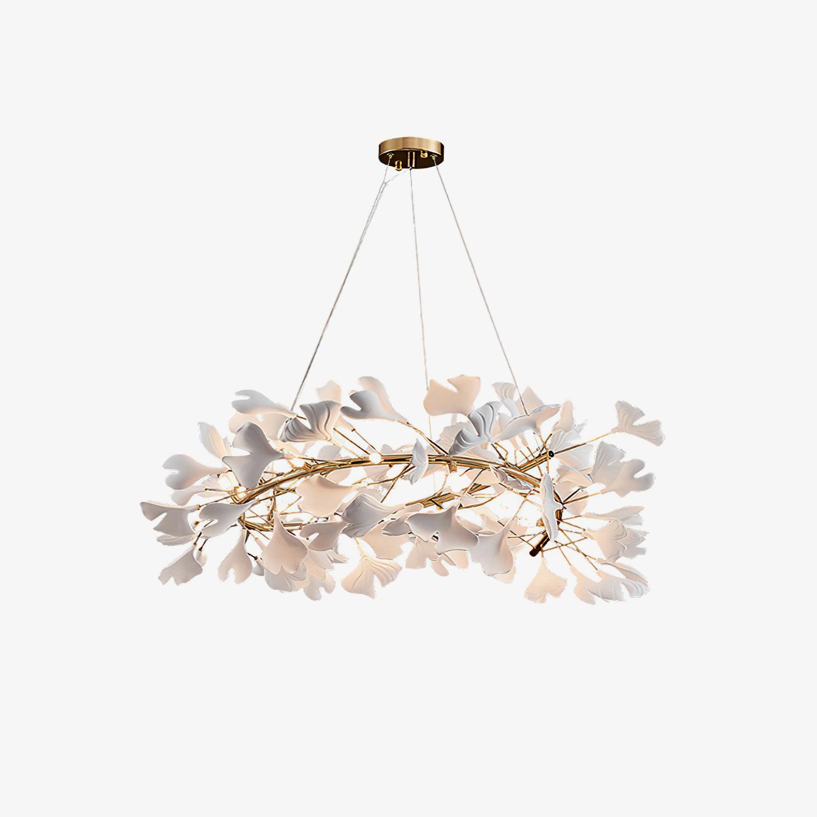 Olivia Modern Golden LED Chandelier Ceramic