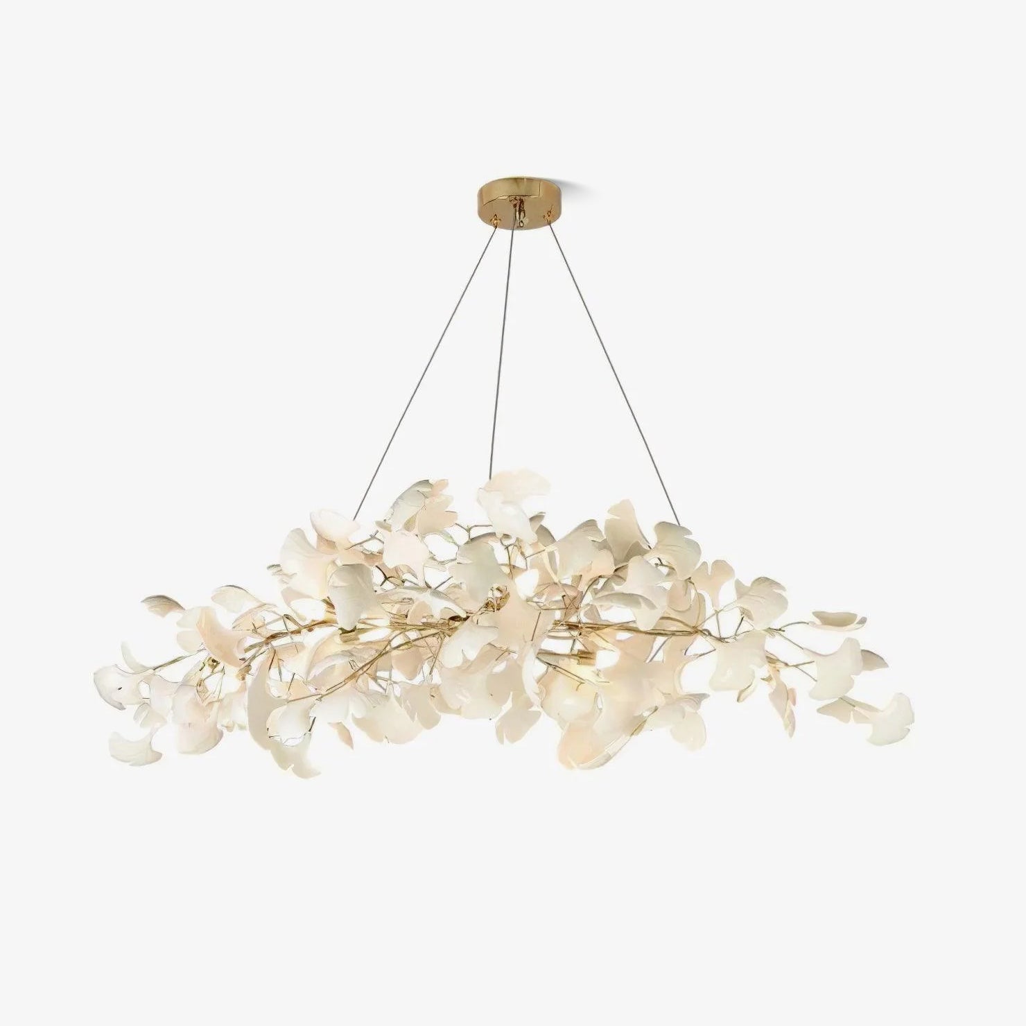 Arux Gingko Chandelier Art Deco Bent Downwards - Neutralighting