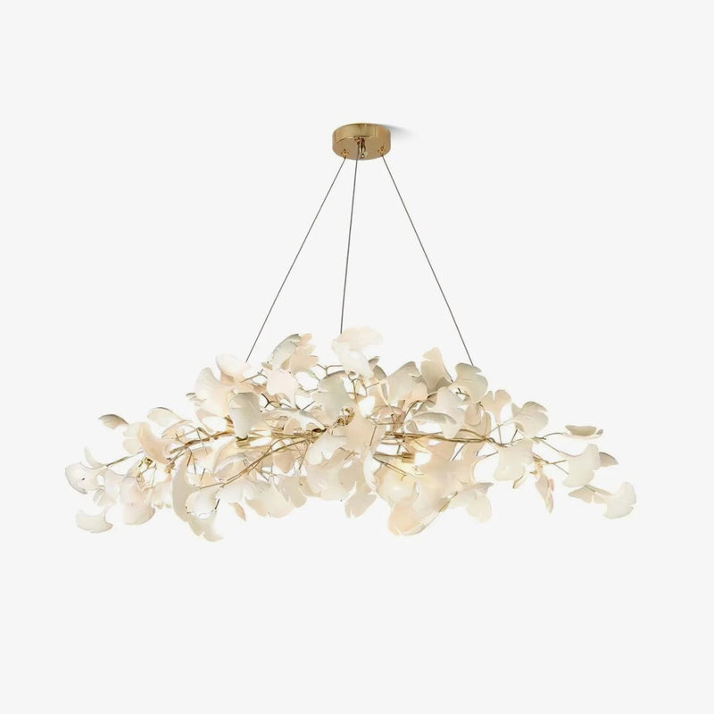 Chandeliers Gold Nickel Ceramics Gingko Flower Living Room | Neutralighting