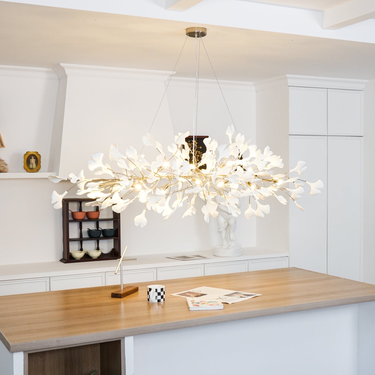Arux Gingko Chandelier Art Deco Bent Downwards - Neutralighting