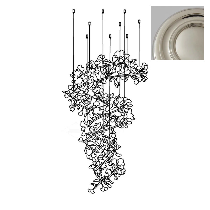 Eloria Cascading Floral Spiral Chandelier - Neutralighting