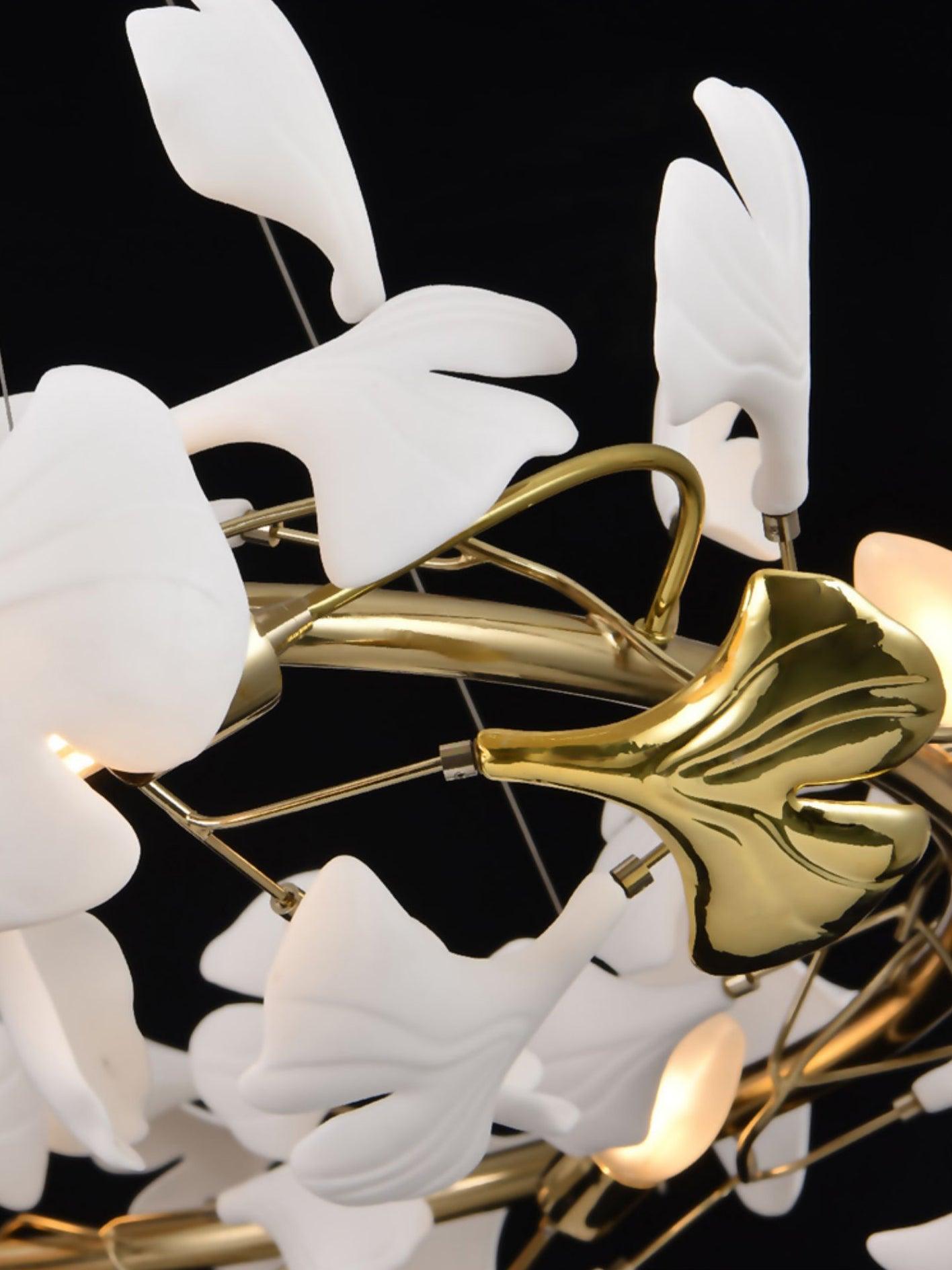 Eloria Cascading Floral Spiral Chandelier - Neutralighting