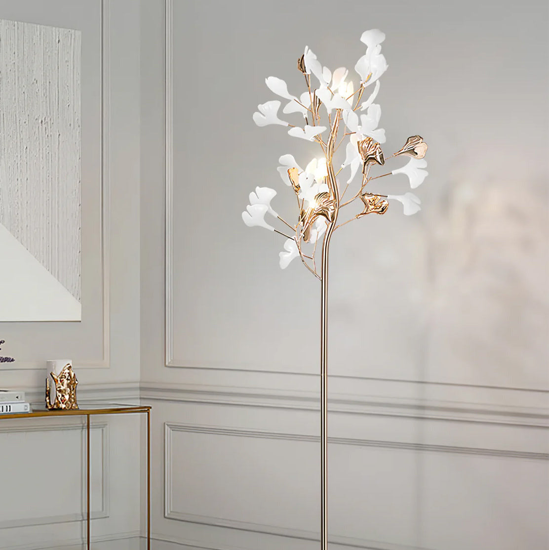 Ella Floor Lamp Gingko Ceramics - Neutralighting