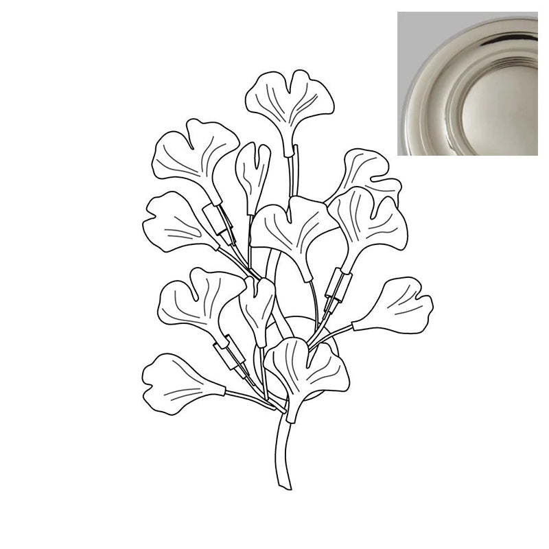 Wall Lamp Gingko Ceramic Petal Shades Gold Art Nouveau - Neutralighting