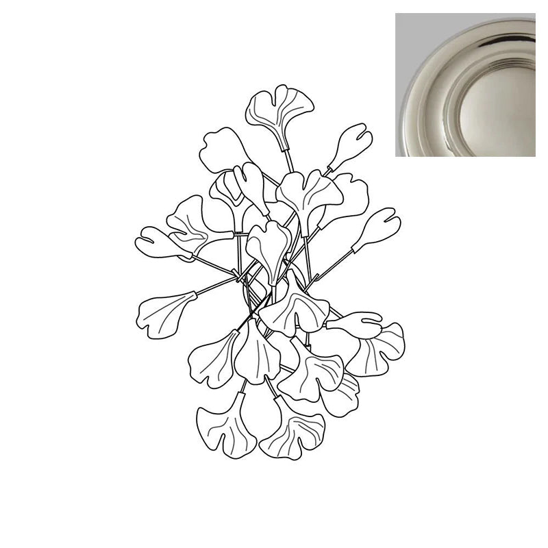 Wall Lamp Gingko Ceramic Petal Shades Gold Art Nouveau - Neutralighting