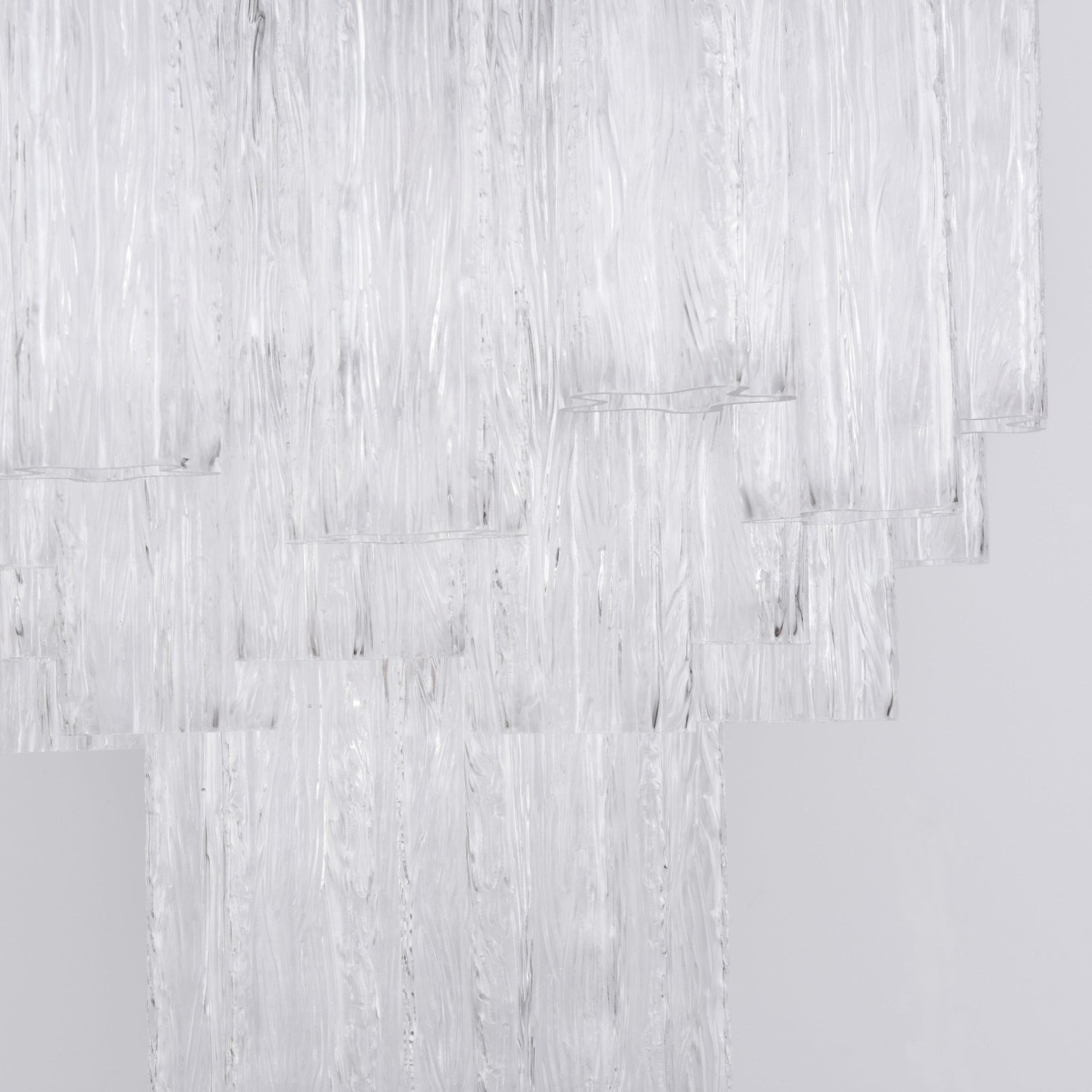 Aurora Chandelier Clear Murano Glass Tube Tiered Modern