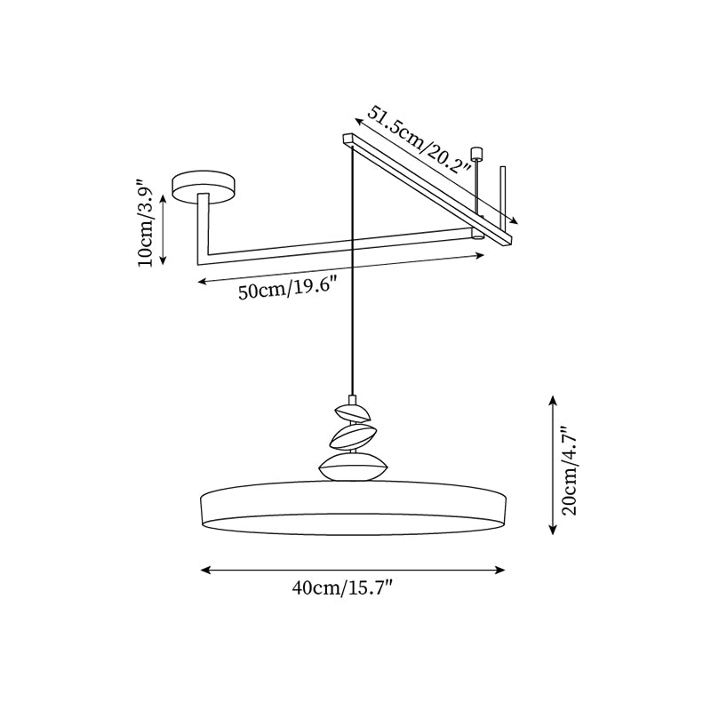 Pendant Lamp Metal and Acrylic Round Shade Decorative Modern - Neutralighting