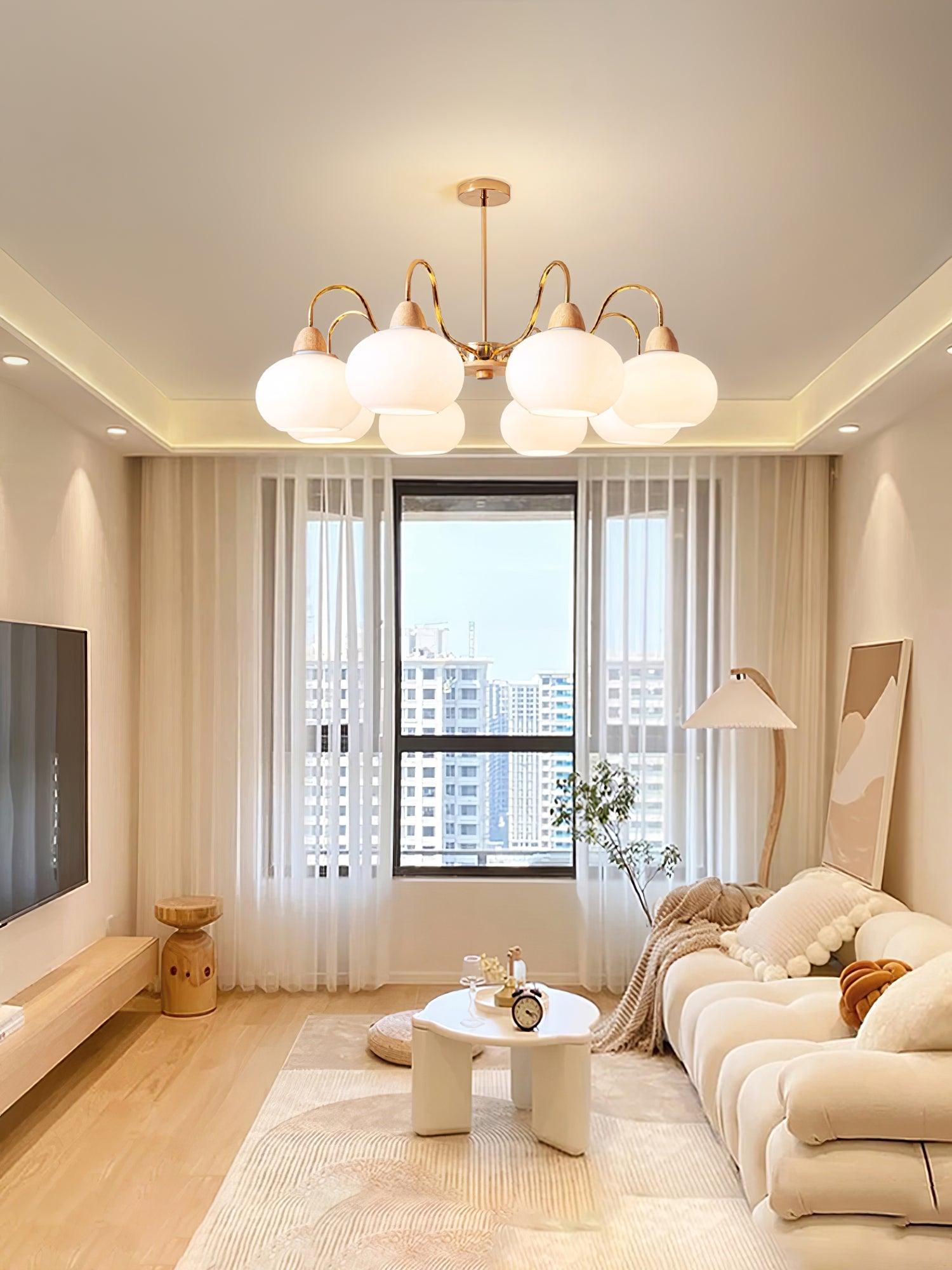 Zevena Glass Chandelier - Neutralighting