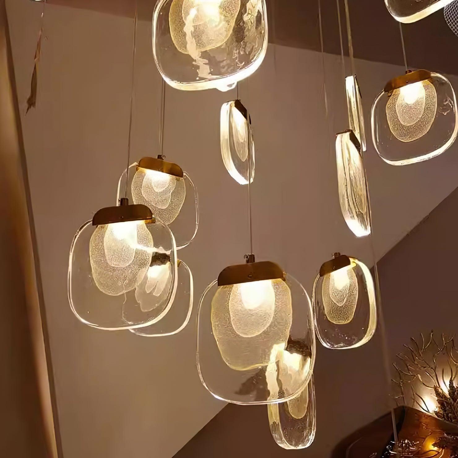 Avesia Minimalist Glass Pendant Light Staircase - Neutralighting