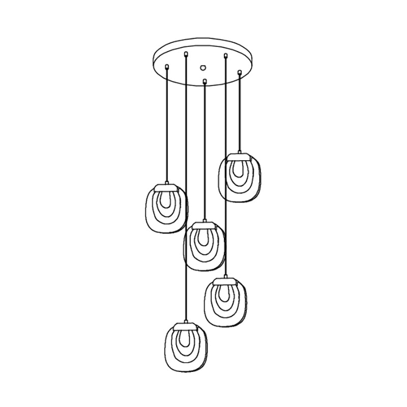 Avesia Minimalist Glass Pendant Light Staircase - Neutralighting