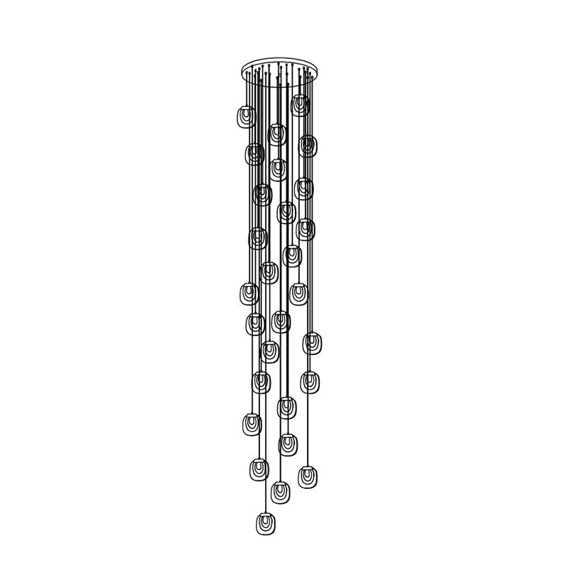 Avesia Minimalist Glass Pendant Light Staircase - Neutralighting