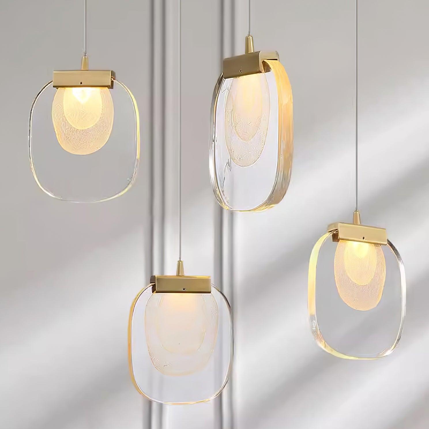 Avesia Minimalist Glass Pendant Light Staircase - Neutralighting