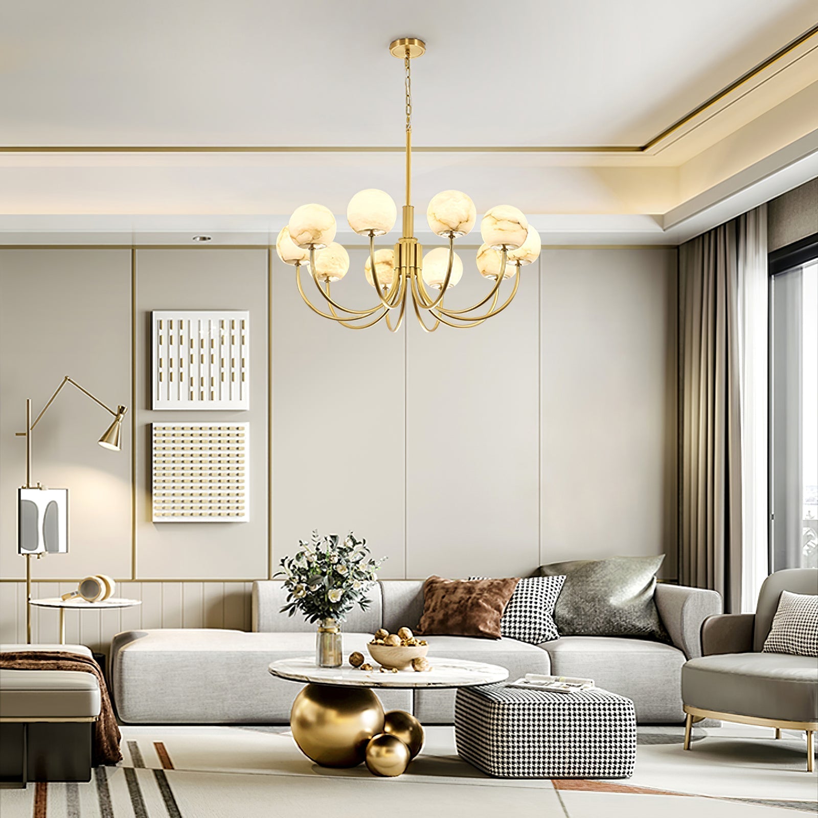 Chandelier Alabaster Luxury - Neutralighting