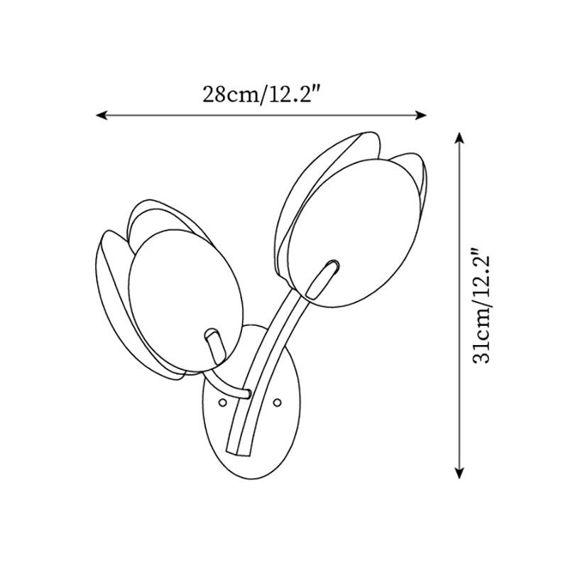 Gudelle Double Tulip Wall Lamp - Neutralighting