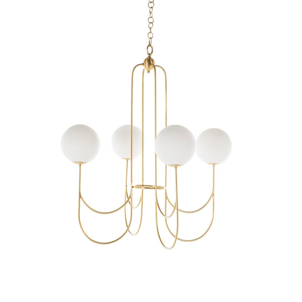 Mjolkuvyi Modern Minimalist Glass Metal Chandelier - Neutralighting