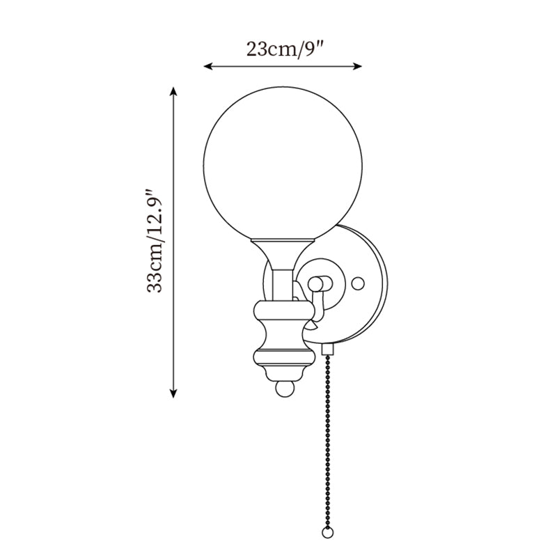 Duvin Frosted Glass Vintage Wall Lamp - Neutralighting