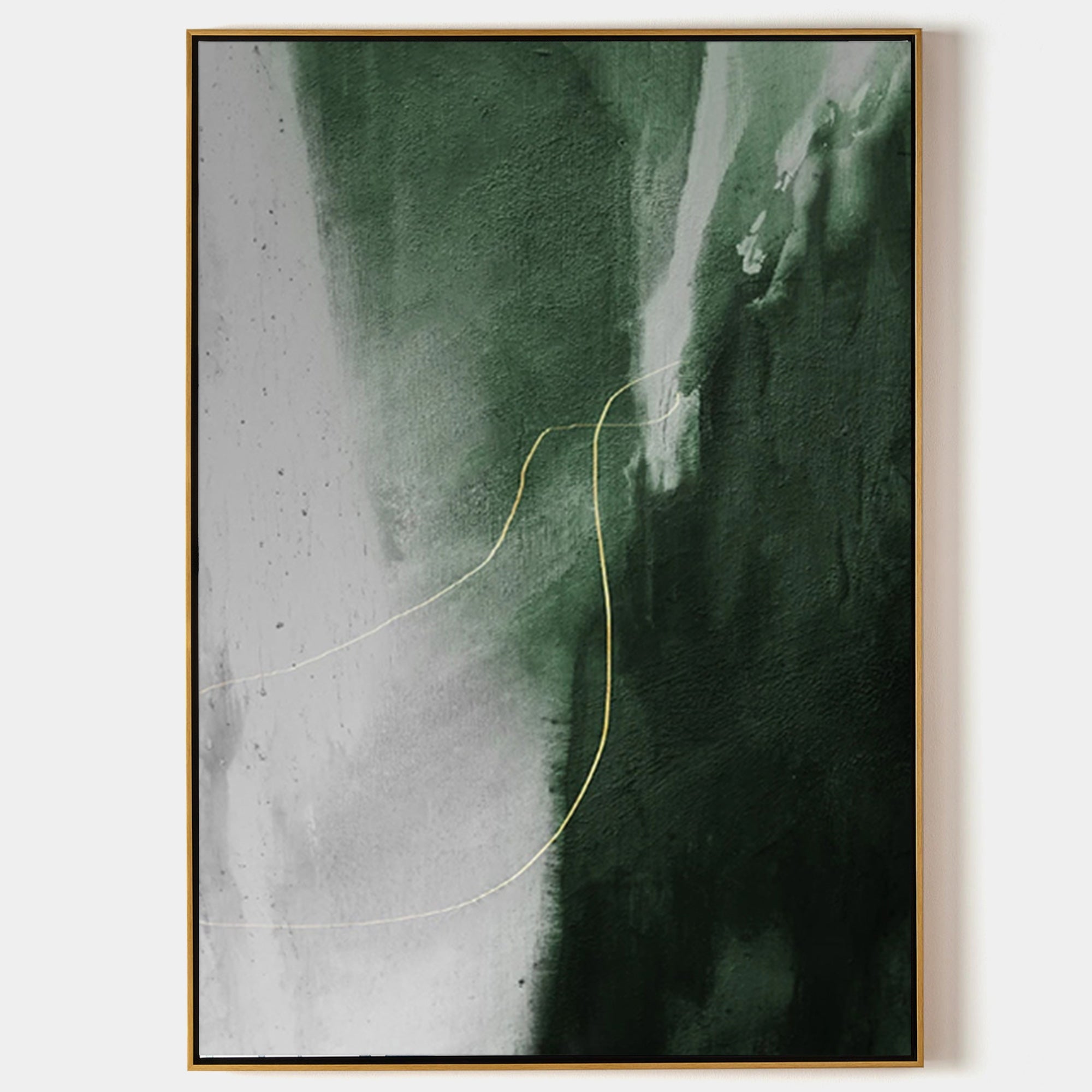 Green And Gold Abstract Paintin